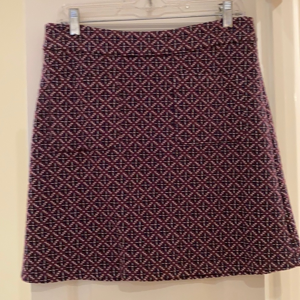 Printed mini skirt - purple & blue